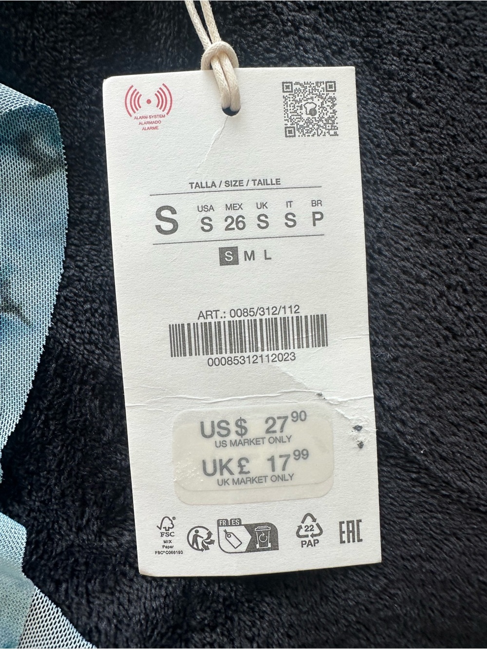 Zara Light Blue Floral Ruffle Asymmetric Cami Top - Women - Picture 4 of 4